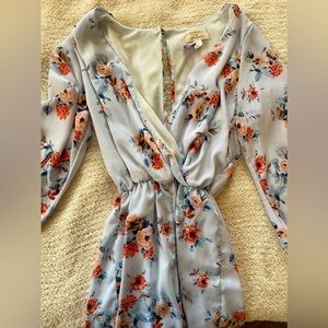Francesca’s Blue floral Romper
